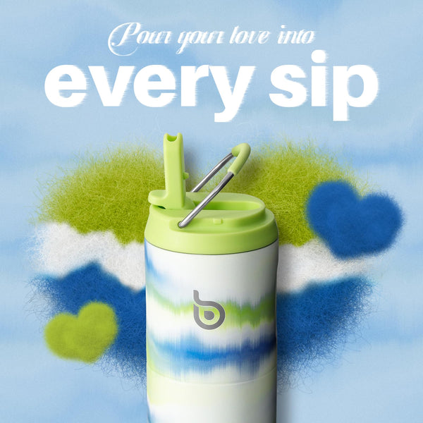 Insulated Water Bottle 700ml(24oz) with Straw, Lid, and Handle - Stainless Steel Sports Travel Gym Bottle for Men and Women (Skiing)