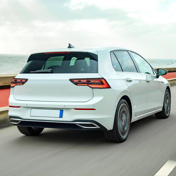 VLAND LED Rear Lights compatible with Golf MK8 Golf 8 2020-2023, w/Amber Sequential Indicator, Driver & Passenger Side - Smoked