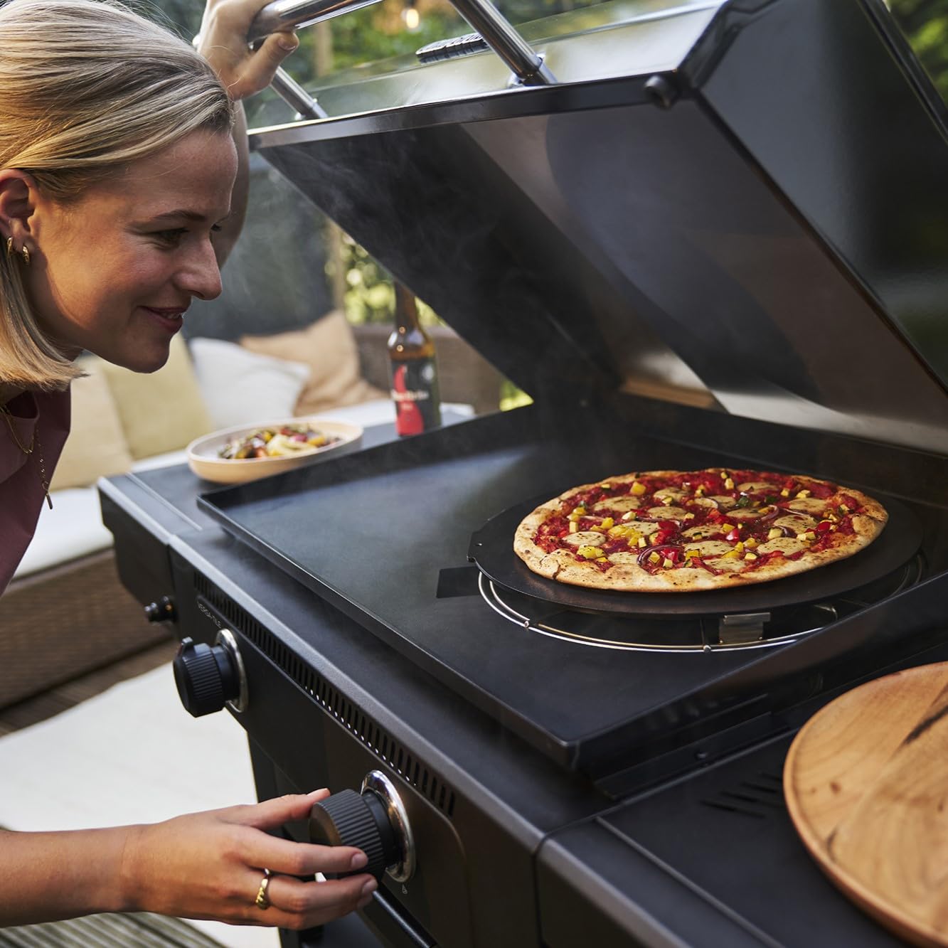 Char-Broil 140999 Griddle Gas BBQ, Cast Iron, 12.3 W, Black