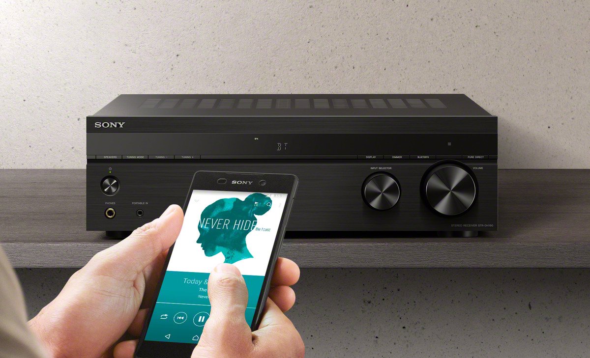 Sony STRDH190.CEK 2 Channel Amplifier with Phone Input and Bluetooth - Black