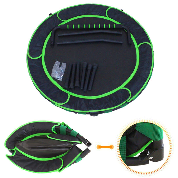 36'' Kids Trampoline Easy Assembly with Handrail and Safety Padded Protective Cover Indoor & Outdoor Jumping Aerobic Fitness Exercise Workout Use for