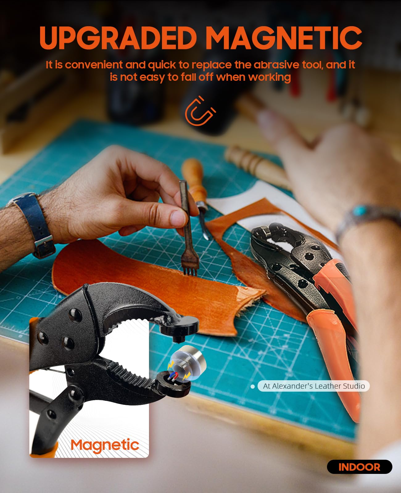 Heavy Duty Snap Fastener Tool Adjustable Vice Grip Snap Setter Tool Includes 40 Sets 15mm Snaps for Boat Cover, Replacing Metal Snaps, Repairing Boat