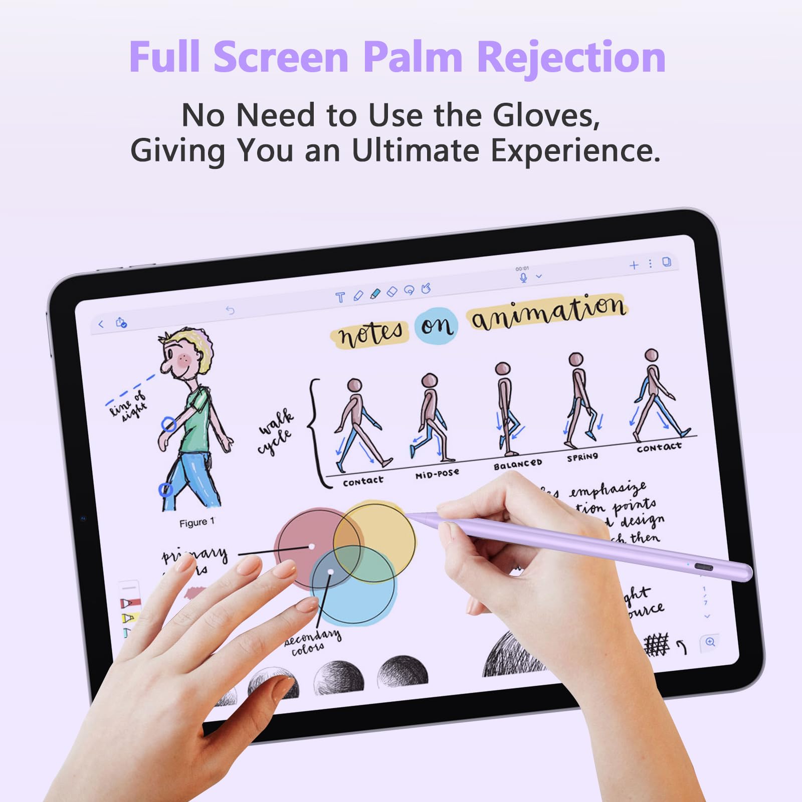 TQQ Pencil Compatible iPad 2018-2025, 2X Faster Charge, Pixel Precision, Tilt Sensitive Stylus Pen for Apple iPad 11/10/9/8/7/6th Gen, Pro 12.9/11/13 Inch M4, Air 3/4/5/M2/M3, Mini 5/6