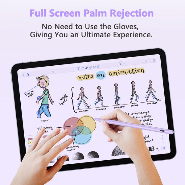 TQQ Pencil Compatible iPad 2018-2025, 2X Faster Charge, Pixel Precision, Tilt Sensitive Stylus Pen for Apple iPad 11/10/9/8/7/6th Gen, Pro 12.9/11/13 Inch M4, Air 3/4/5/M2/M3, Mini 5/6