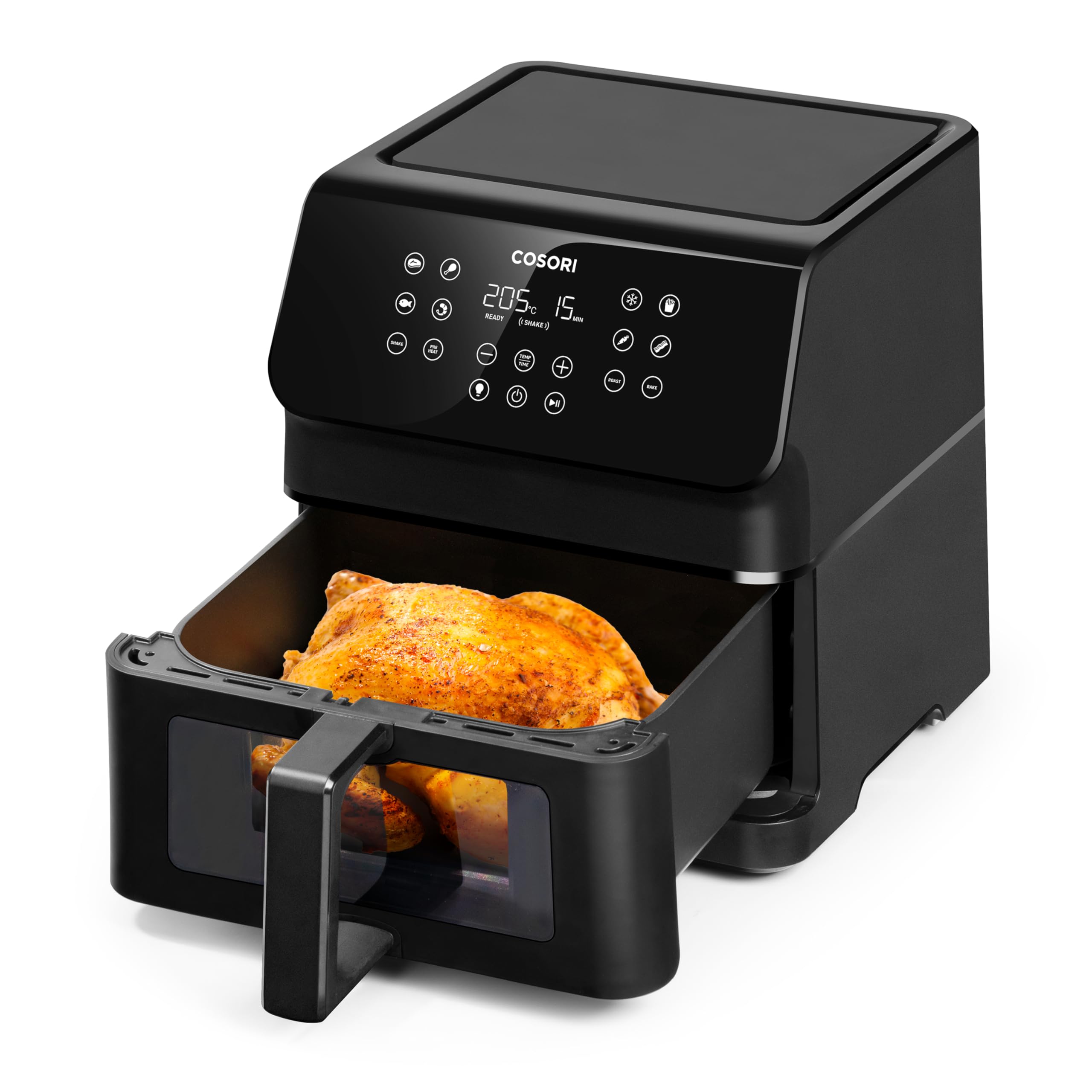 COSORI Smart Air Fryer Oven Dual Blaze 6.4L, Double Heating Elements, Cookbook, No Shaking & No Preheating, APP Control, 12 Functions, Air Fry, Roast, Bake, Reheat, Dishwasher Safe
