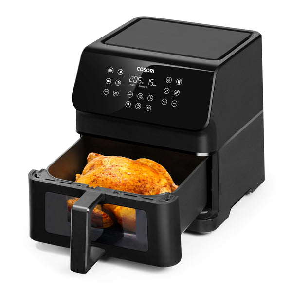 COSORI Smart Air Fryer Oven Dual Blaze 6.4L, Double Heating Elements, Cookbook, No Shaking & No Preheating, APP Control, 12 Functions, Air Fry, Roast, Bake, Reheat, Dishwasher Safe