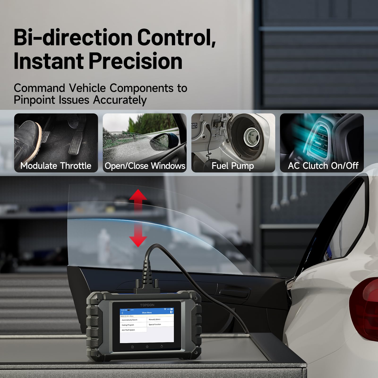 TOPDON ArtiDiag EU-A Full-system Diagnostic Tool for Mercedes-Benz, BMW, V.A.G Vehicles, ECU Online Coding, Bi-Directional Control, All Service Functions, Lifetime Free Update