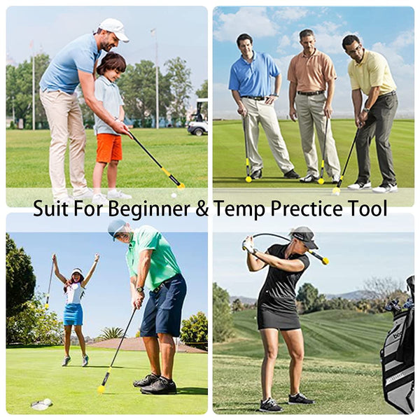 JARAGAR Golf Swing Trainer, Power Flex Golf Swing Training Aid for Improved Tempo Rhythm Balance and Strength, 48 Inches Yellow Golf Training Aids