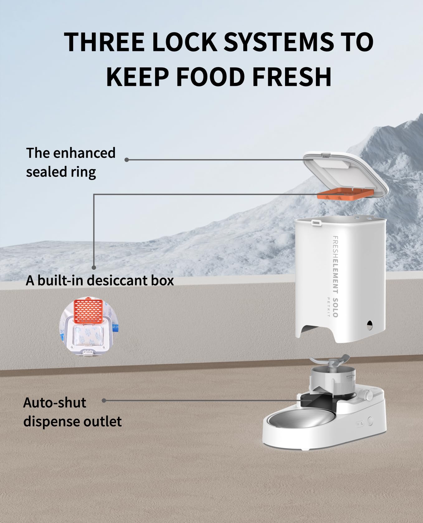 PETKIT Automatic Cat Feeder, 2.4GHz Auto Cat Feeder with App Control 3L, Low Food & Blockage Sensor, 304 Stainless Steel Bowl, Fresh Lock Technology,1-30 Meals/Day Anti-Clog Pet Feeder