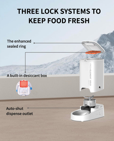 PETKIT Automatic Cat Feeder, 2.4GHz Auto Cat Feeder with App Control 3L, Low Food & Blockage Sensor, 304 Stainless Steel Bowl, Fresh Lock Technology,1-30 Meals/Day Anti-Clog Pet Feeder