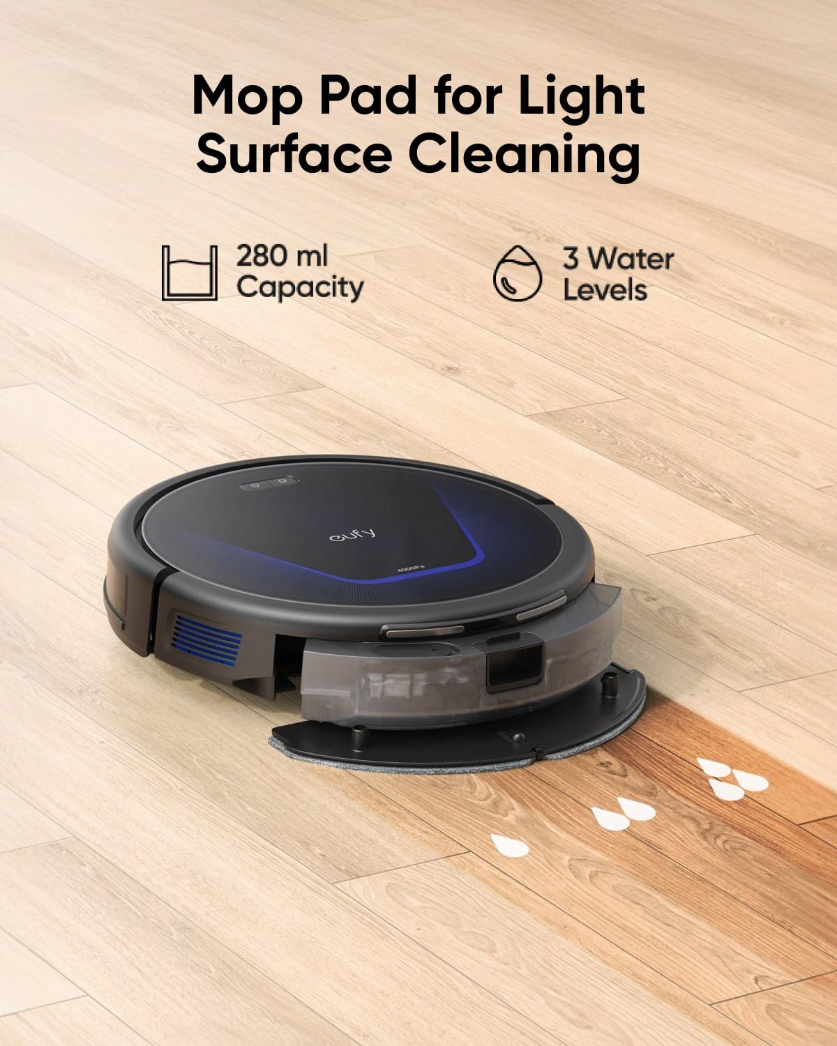 eufy Omni S1 Pro, Robot Vacuum Cleaner with Mop, HydroJet, Eco-Clean Ozone, Lift Mop, Auto Washing & Drying, Auto-Emptying, Detergent Dispenser + Automatic Water Refill and Drainage System