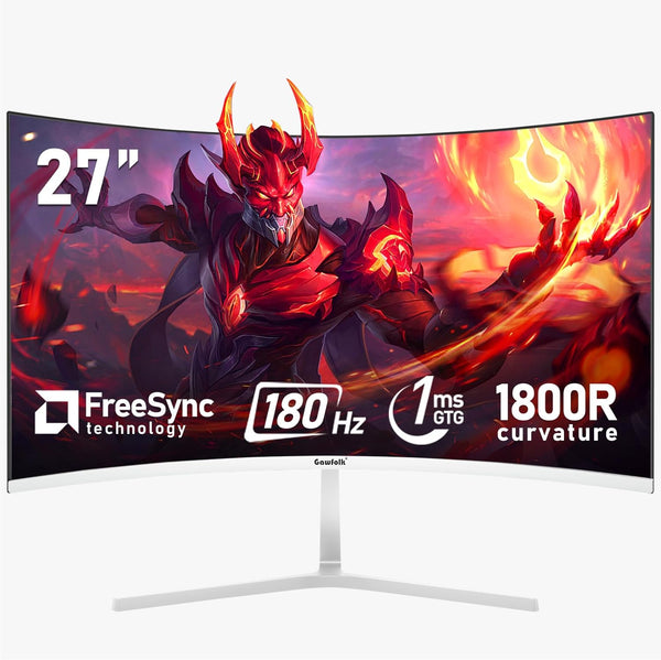 Gawfolk 34 Inch Ultrawide Curved 144Hz Gaming Computer Monitor 1500R PC Screen 21:9 UWQHD (3440x1440),Adaptive Sync,178° Viewing Angle,Display Port、HDMI 2.0, VESA75x75MM-Black