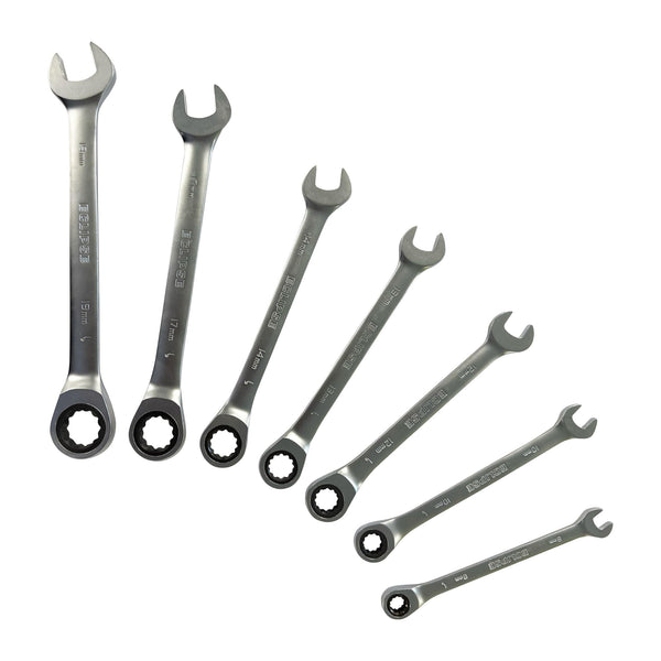 Eclipse Professional Tools ERWFIX7PS 7 Piece Fixed Head Combination Ratchet Wrench Set