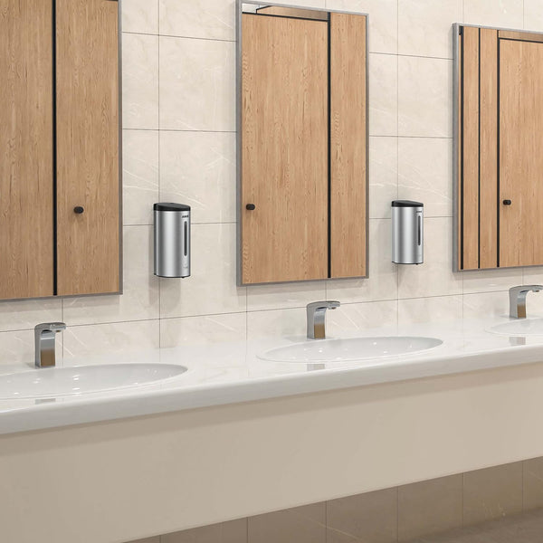 AIKE New AK1205 800ml Wall Mounted Soap Dispenser, Automatic Hand Soap Dispenser, Commercial Stainless Steel Liquid Dispenser