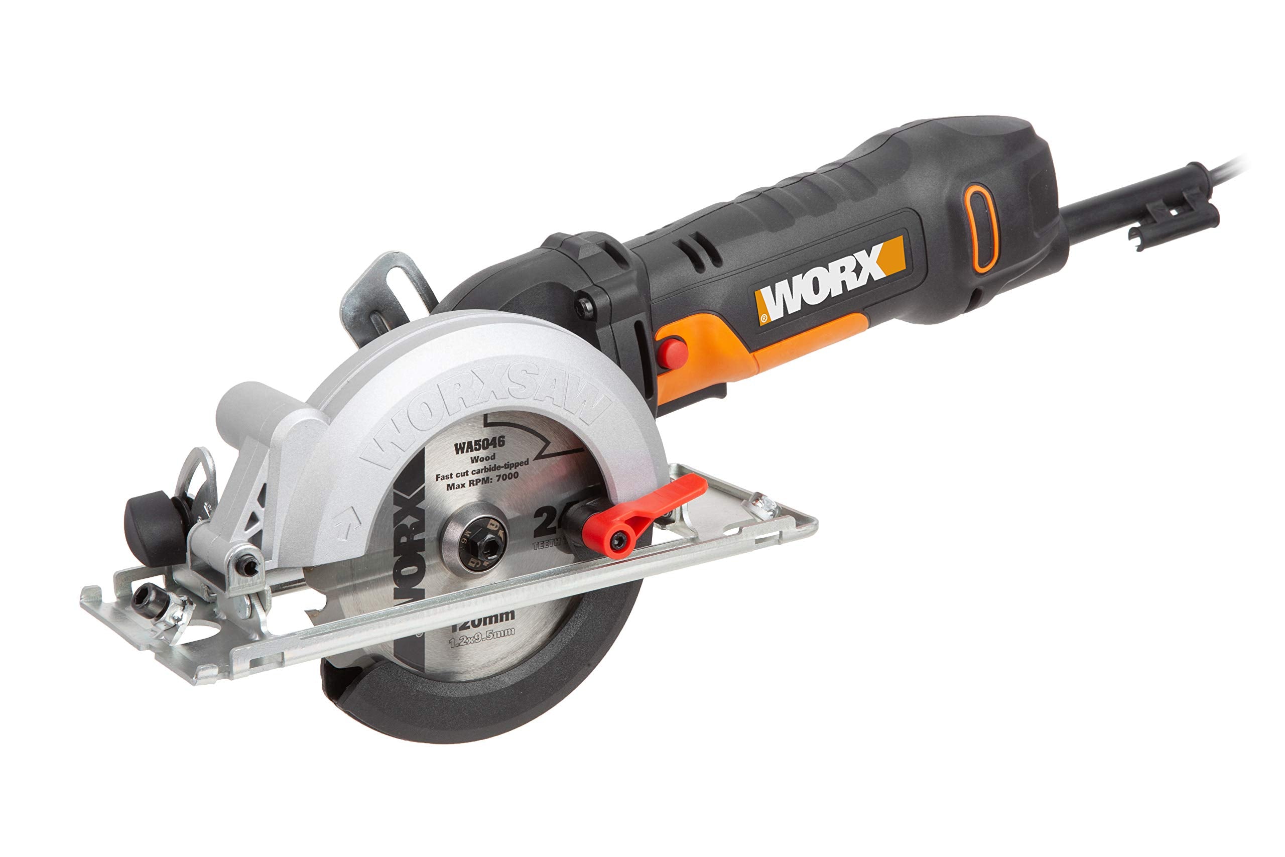 WORX WX439 500W 120mm Black and Orange Worx Saw Compact Circular Saw