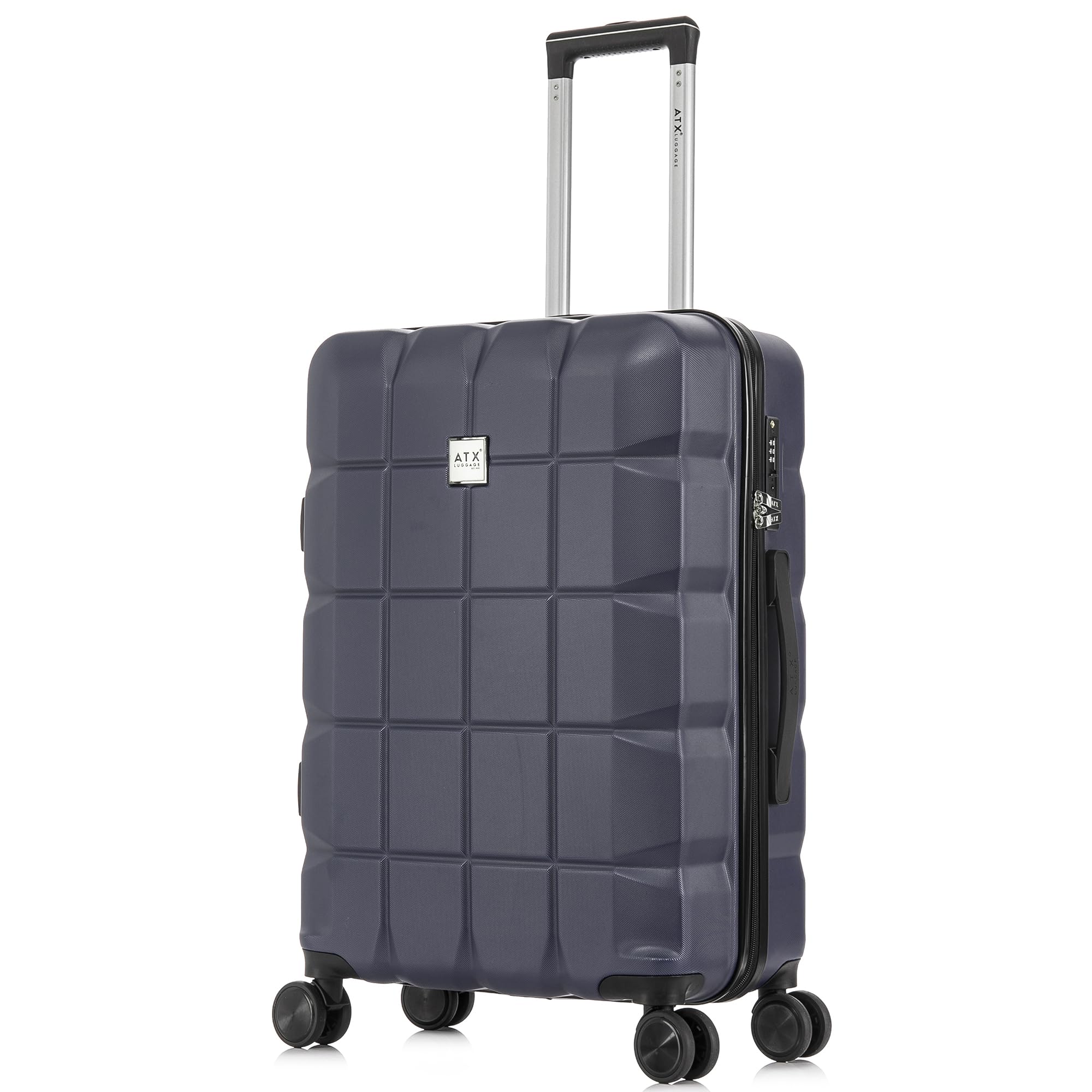 ATX Luggage Suitcase Large on 4 Dual Spinner Wheels Super Lightweight ABS Hard Shell Hold Check in with Built-in TSA Lock (Orange, 110 Liter)