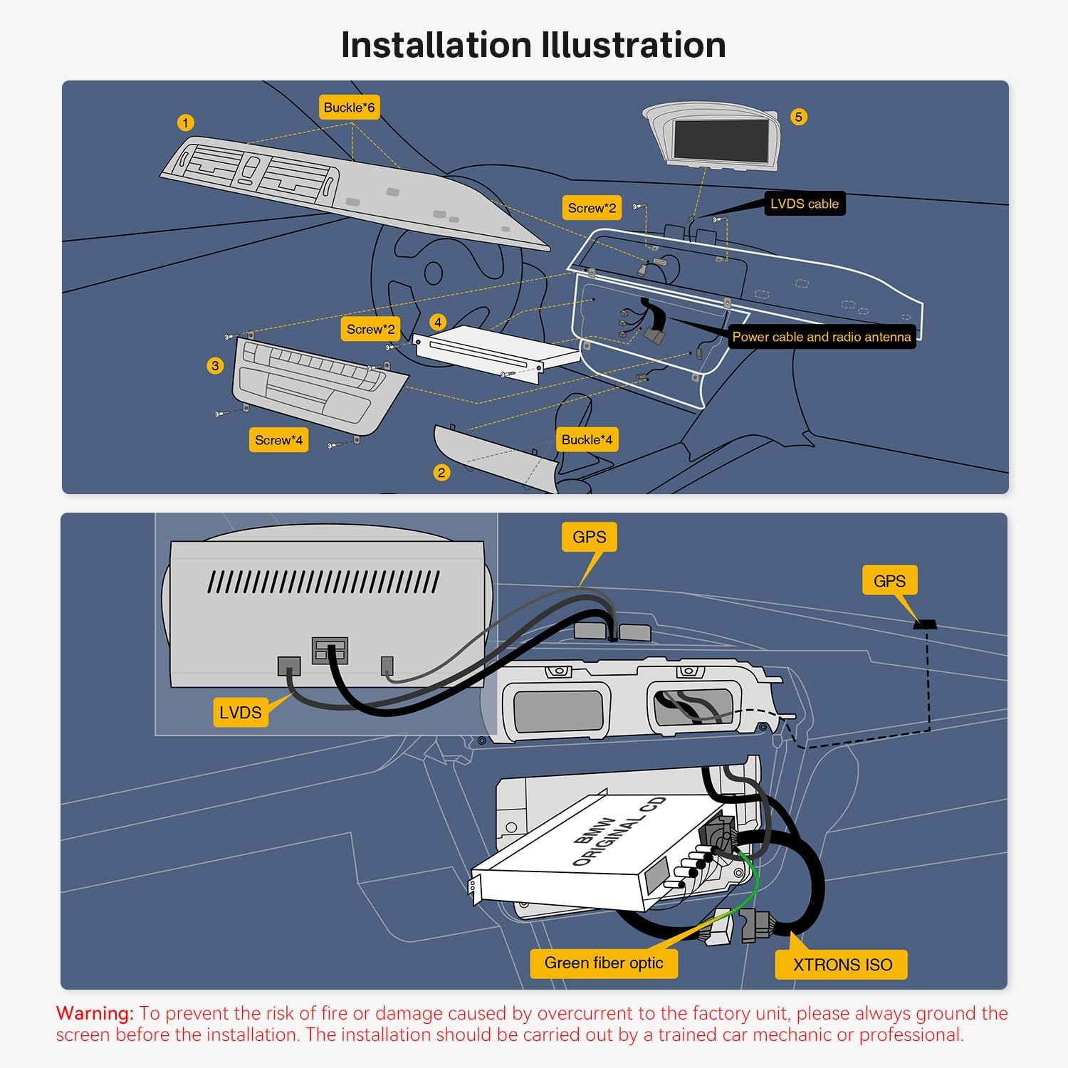 XTRONS 8.8" Car Stereo Android Octa-Core 4+64GB for BMW 3 Series E90 E91 5 Series E60 E61 (2005-2008) w CCC system Touch IPS Screen GPS navigation, w 4G LTE CarAutoPlay Android Auto Support AHD Camera