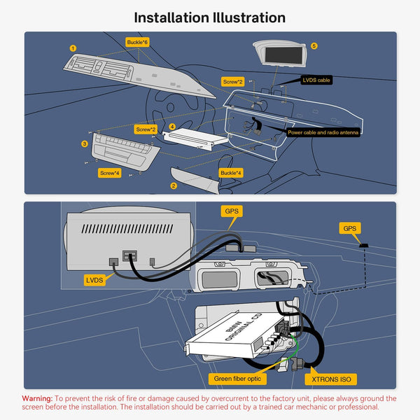 XTRONS 8.8" Car Stereo Android Octa-Core 4+64GB for BMW 3 Series E90 E91 5 Series E60 E61 (2005-2008) w CCC system Touch IPS Screen GPS navigation, w 4G LTE CarAutoPlay Android Auto Support AHD Camera
