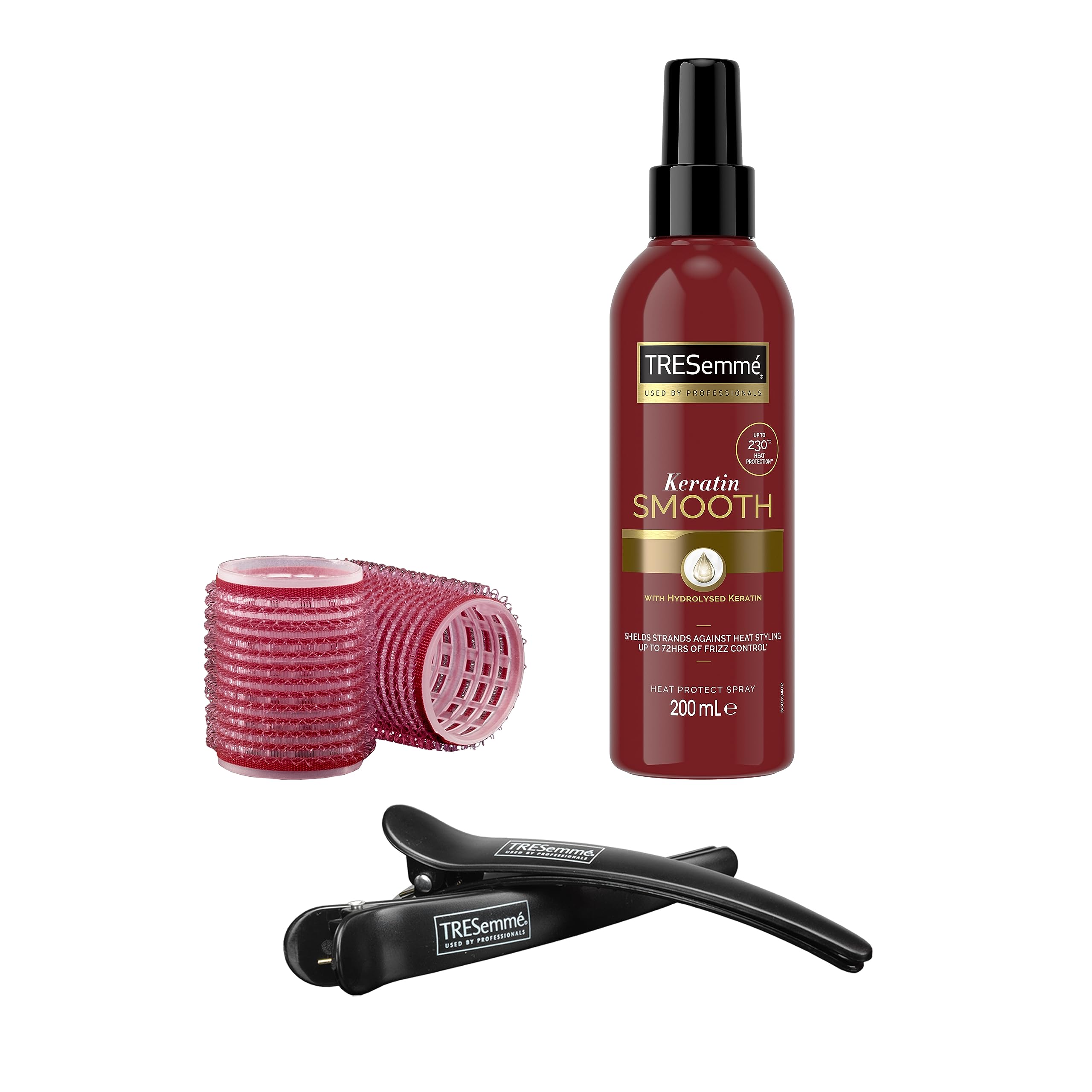 TRESemme Keratin Smooth Volume Shine Hair Dryer & Diffuser Gift Set - 2200W Powerful Blow Dryer, Heat Protection, Paddle Brush, Accessories, Black, 5543BU