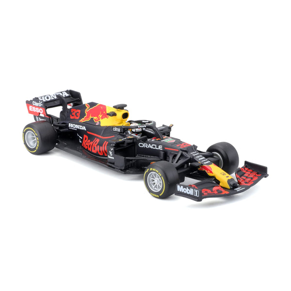 Bburago B18-38056V 1:43 F1 Aston Martin RED Bull Racing RB16B with Helmet Verstappen, Assorted Colours
