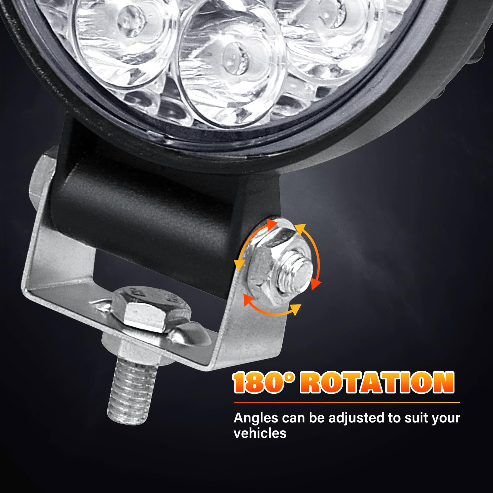 RIGIDON 4 Pcs Round Mini Ultr Thin Led Work Light, 3.2 inch 42W Spot Beam, 12V 24V Outdoor Driving Lights Lamp for Car Off road Boat Truck 4x4 SUV ATV Tractors Excavator, 6000K White, Fog Lamp