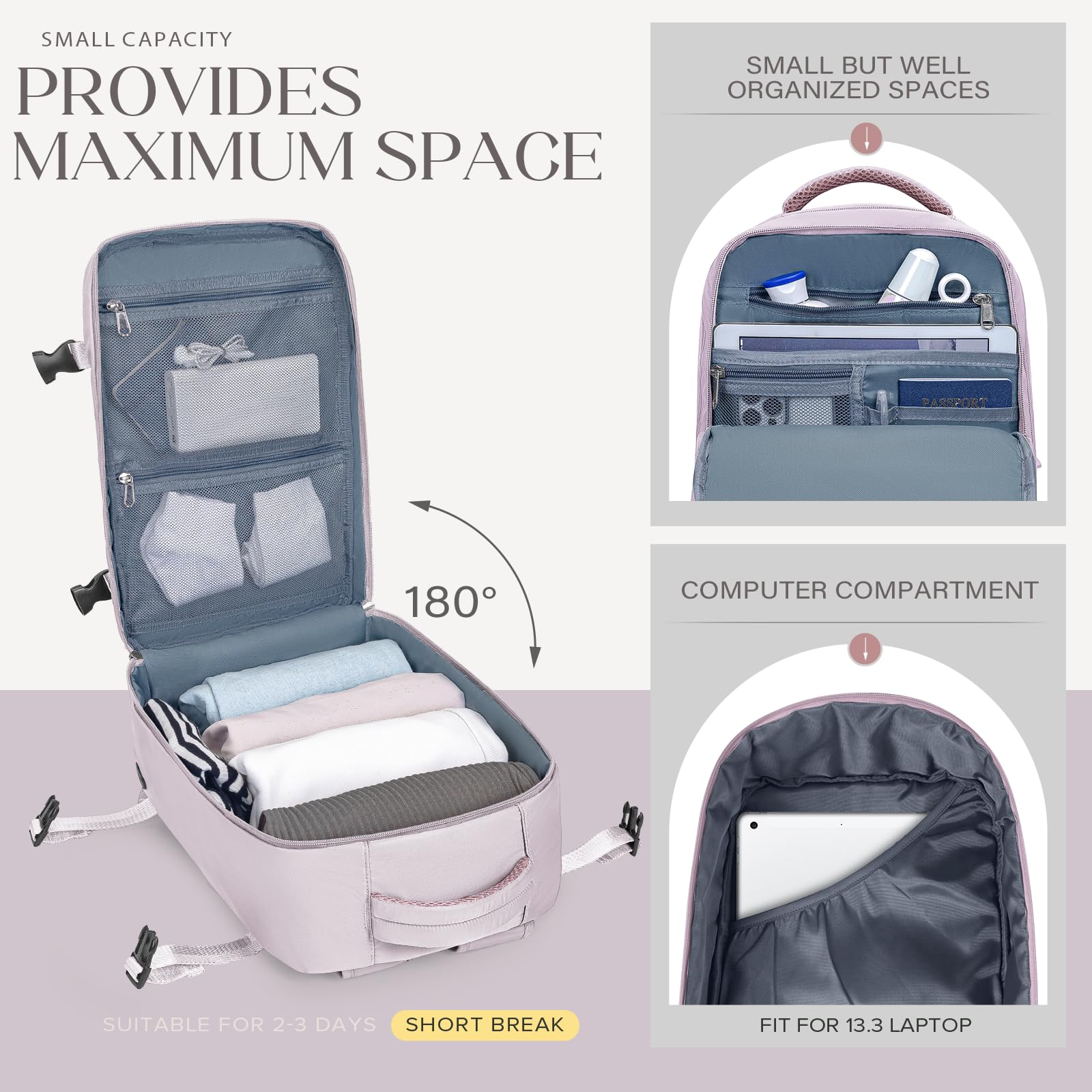 Cabin Bags 40x20x25 for Ryanair Underseat Carry-ons Bag Hand Luggage Bag Travel Backpack Cabin Size 20L