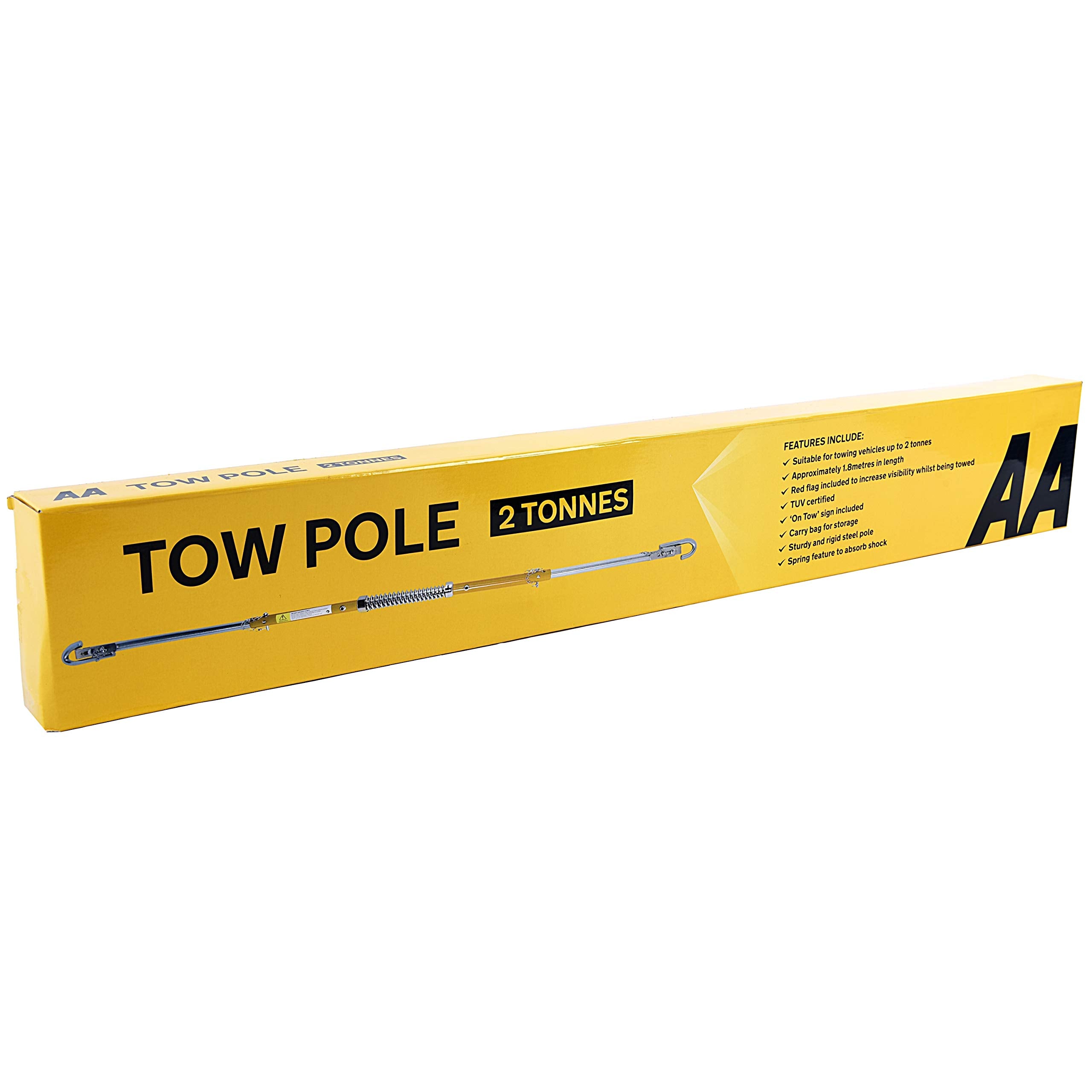 AA 2T 3.5 m Tow Rope AA6189 – Yellow Strap-Style Towing Belt for Car Breakdowns Other Vehicles up to 2 Tonnes
