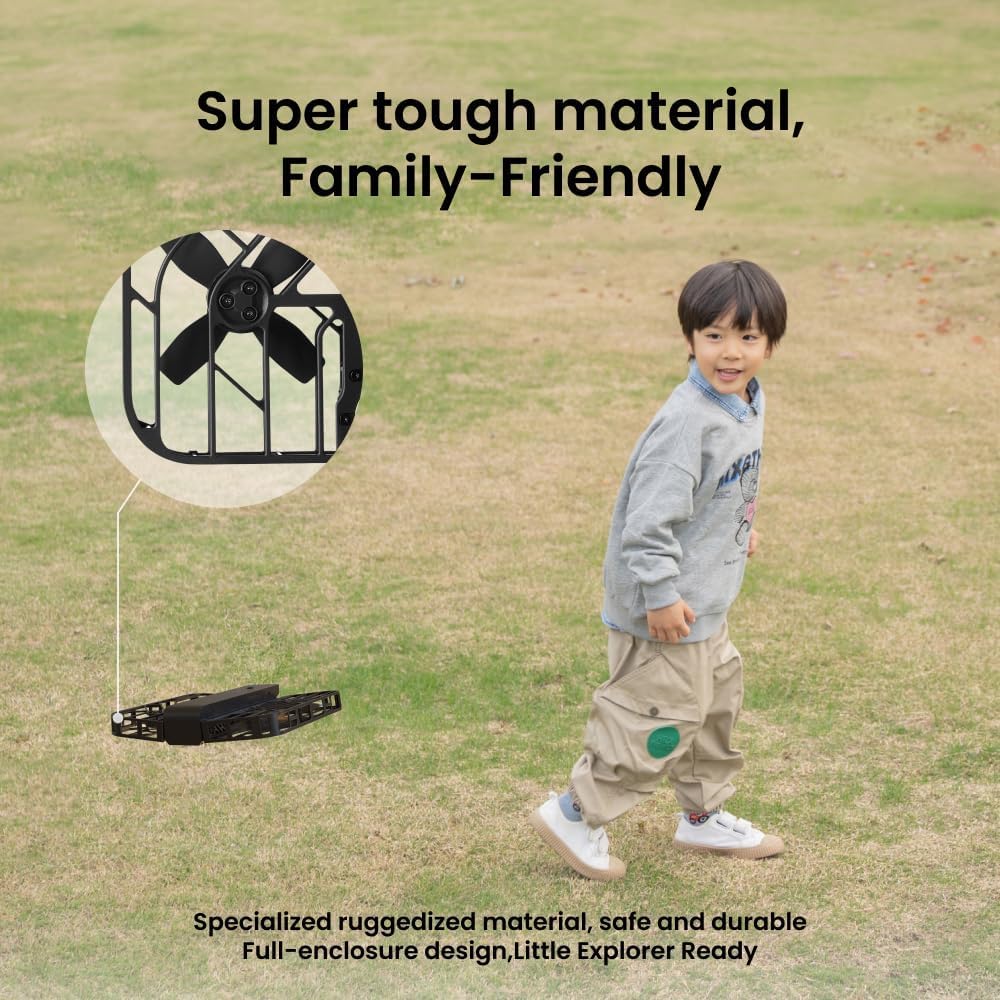 HOVERAir X1 Drone with Camera, Self-Flying Camera Drone with Follow Me Mode, Foldable Mini Drone with HDR Video Capture, Palm Takeoff, Intelligent Flight Paths, Hands-Free Control Black (Combo Plus)