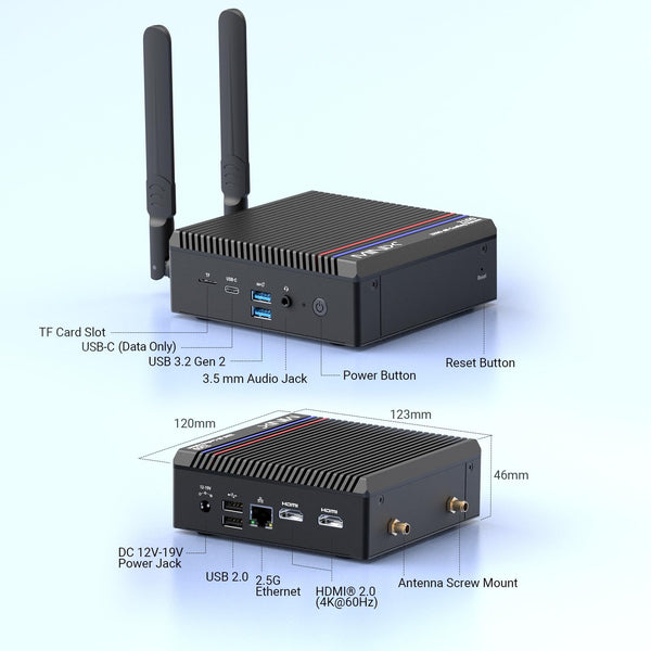 MINIX Fanless Windows 11 Pro Mini PC, Intel 12th Gen N300, NEO Z300-0dB 16GB DDR4, 512GB M.2 PCIe Gen3 x 4 SSD Micro Desktop Computer, 4K Dual Display/2.5G LAN, for Business Home office Multi-Tasking