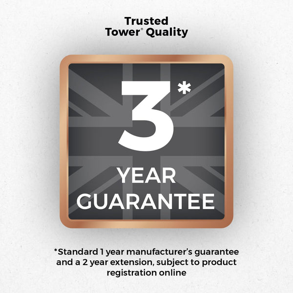 Tower T27032 3-in-1 Deep Filled Snack Maker with Non-Stick Coated Plate and Automatic Temperature Control, 900W, Stainless Steel