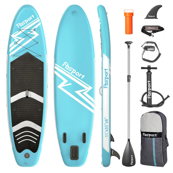 FBSPORT Inflatable Stand Up Paddle Boards,SUP Board,6" Thick Stand Up Paddle Boarding,Paddling Board for Youth & Adult,Surfboard,SUP with Adjustable Paddle/Backpack/Pump/Removable Fin