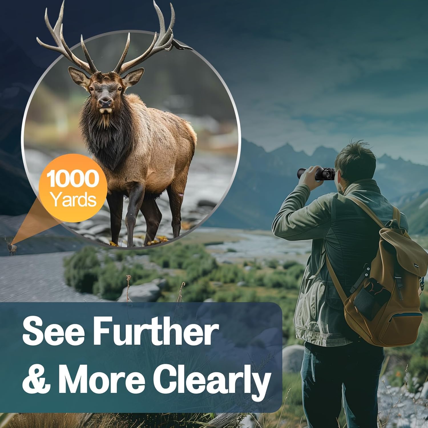 Deesoo 20x52 Binoculars for Adults High Powered - HD Large View Binoculars with Low Light Vision - Professional Binocular for Bird Watching Hunting Travel Cruise Outdoor Sports with Carrying Bag