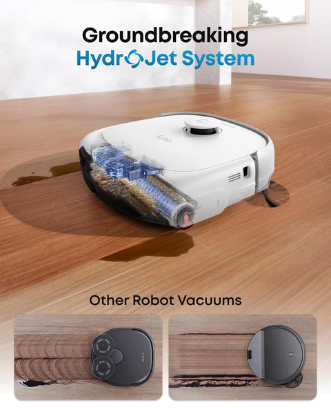 eufy E25 Omni Robot Vacuum Cleaner with Mop, HydroJet System, 20,000 Pa Turbo Powerful Suction, Zero Tangling, Corner-to-Edge Deep Cleaning and Mop Lifting, with Auto All-In-One Station