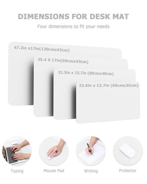 MOLMO Non-Slip Desk Mat, Waterproof Desk Pad Table Protector, Easy Clean Laptop Mat Large Mouse Pad Leather Writing Mat with Suede for Office /Home/Decor (Light Green, 60 x 35 cm)