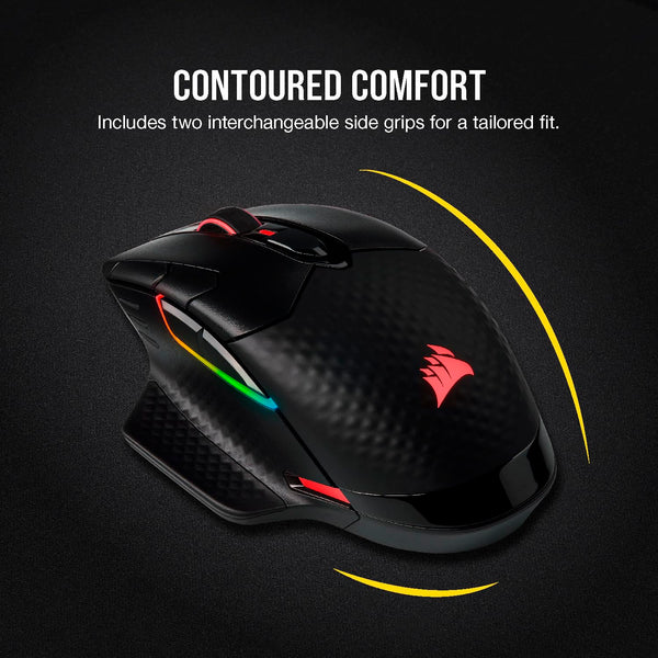CORSAIR DARKSTAR RGB WIRELESS MMO Gaming Mouse – 26,000 DPI – 15 Programmable Buttons – Up to 80hrs Battery – iCUE Compatible – PC, PS5, PS4, Xbox – Black