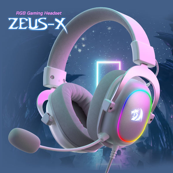 Redragon H510 Zeus Wired Gaming Headset - 7.1 Surround Sound - Memory Foam Ear Pads - 53MM Drivers - Detachable Microphone - Multi Platform Headphone - Works with PC/PS4 & Xbox One, Nintendo Switch