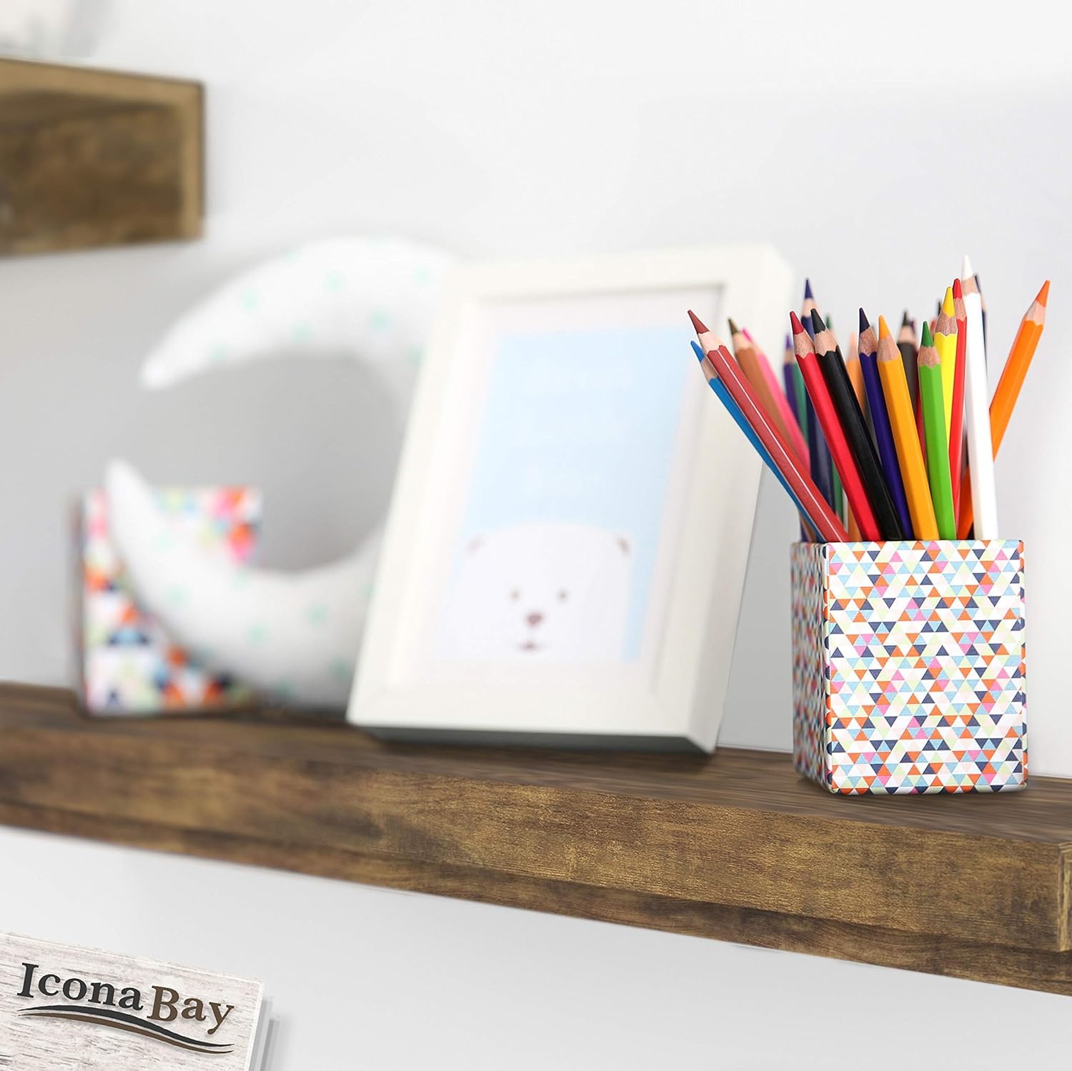 Icona Bay 36 Inch (91 cm) Floating Shelves for Wall, Set of 3 in Walnut Brown, Modern Rustic Style, Wall Mounted Display Shelves, Picture Ledges