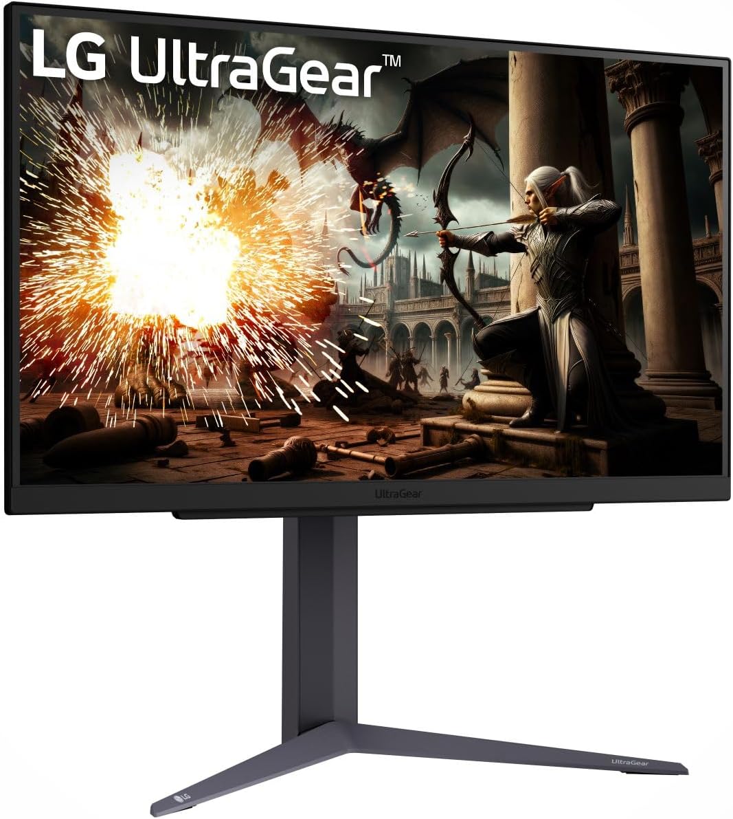 LG UltraGear Gaming Monitor 27GS75Q, 27 inch, 1440p, 180Hz, 1ms Response Time, IPS Display, HDR 10, NVIDIA G-Sync compatible & AMD FreeSync, Smart Energy Saving, DisplayPort, HDMI