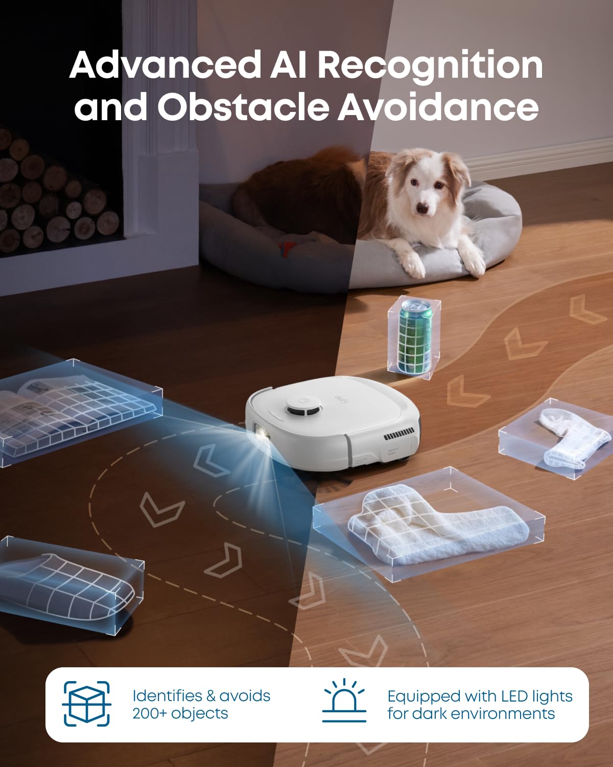 eufy E25 Omni Robot Vacuum Cleaner with Mop, HydroJet System, 20,000 Pa Turbo Powerful Suction, Zero Tangling, Corner-to-Edge Deep Cleaning and Mop Lifting, with Auto All-In-One Station