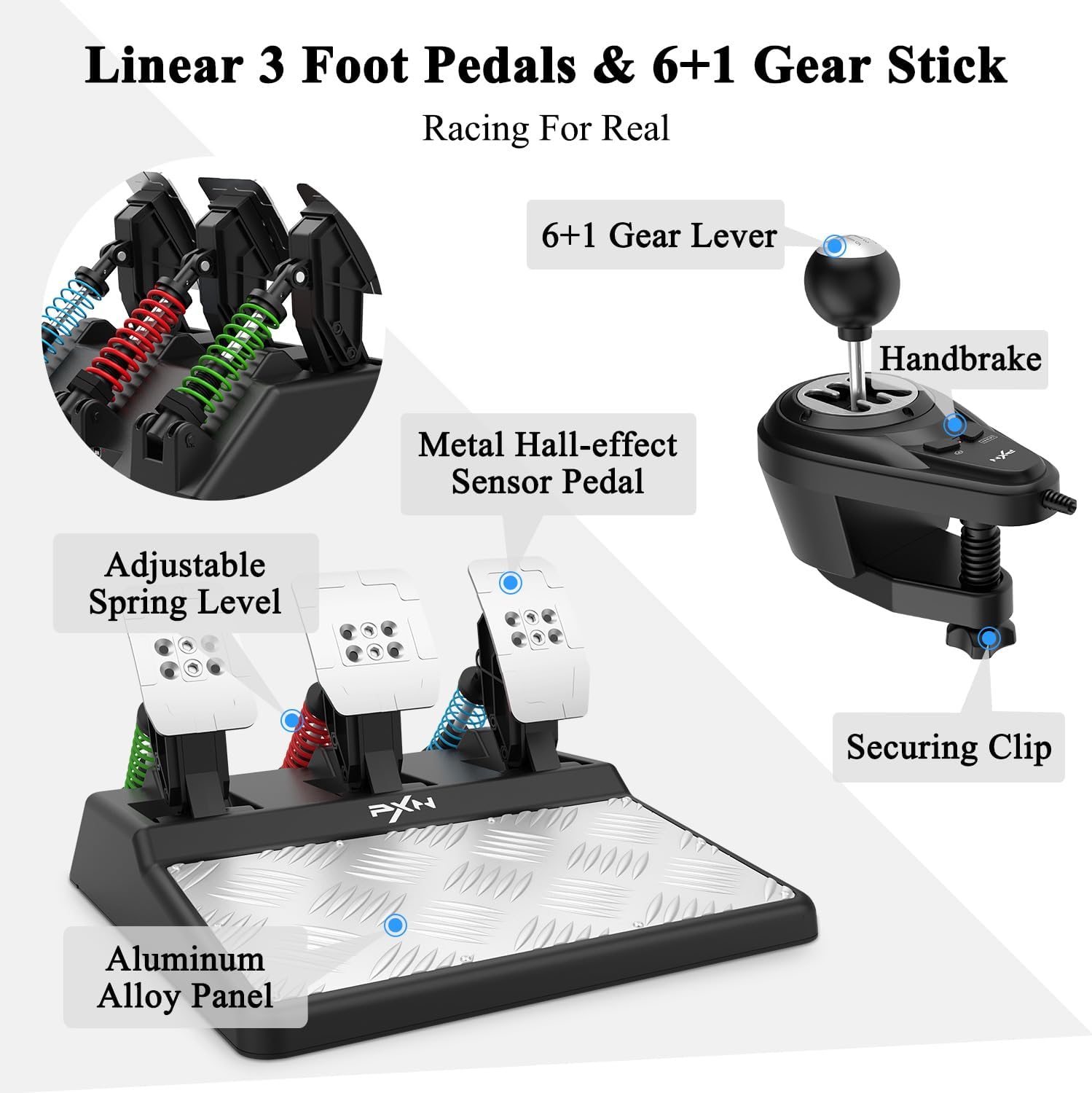 PXN V10 Force Feedback Racing Sim Driving Game Steering Wheel