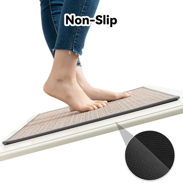 SIXHOME Non-Slip Kitchen Runner Mats - Washable, Absorbent & Stain-Resistant Floor Mats, 50 x 180cm, Grey