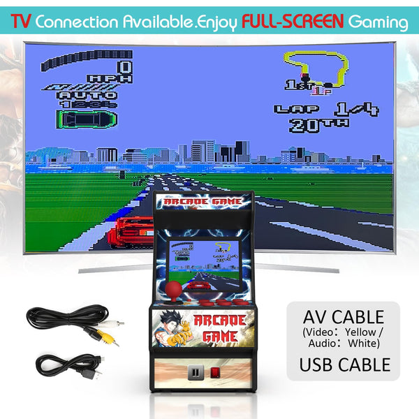 Mini Arcade Machine, 156 Built-In 16-Bit Games, 2.8” Full Colour Screen, 8-Way Joystick, Handheld Retro Games Console – Gaming by Golden Security!