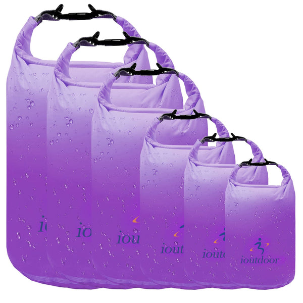 ioutdoor Dry Bag Set 2L + 5L + 10L + 20L+ 40L+ 70L Waterproof Small Lightweight Dry Bags for Paddle Board Kayaking Swimming Fishing Camping Hiking