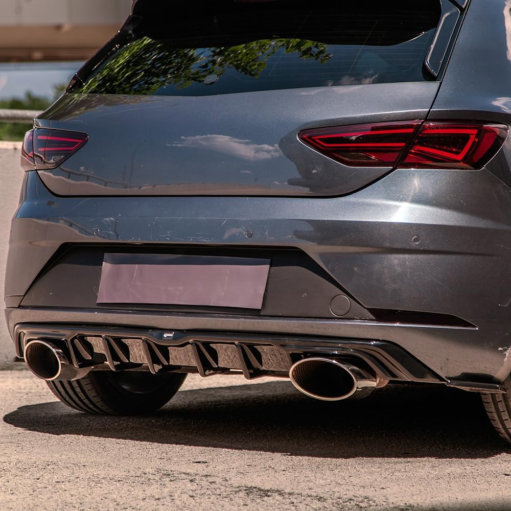 Oneway Rear Side Diffusors compatible with Seat Leon (5F) HB FR/Cupra 2013-2020 - Gloss black
