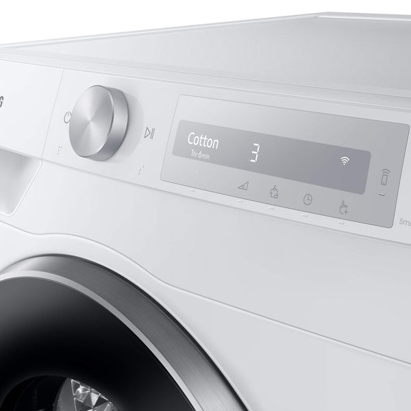 Samsung Series 6 DV90T6240LH/S1 with OptimalDry™, Freestanding Heat Pump Tumble Dryer, 9 kg, White, A+++ Rated