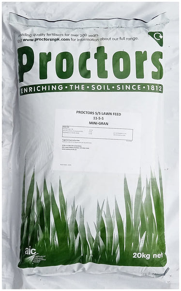 20kg bag of Proctors Spring and Summer Lawn Grass Food