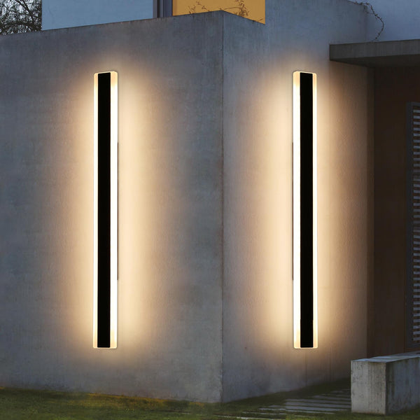 Mikeru 6500k Cool White Outdoor Wall Light, 150cm Modern Porch Wall Light, LED Vertical Long Acrylic Garden Fixture, IP65 Waterproof for Balcony, Living Room, Garage, Patio