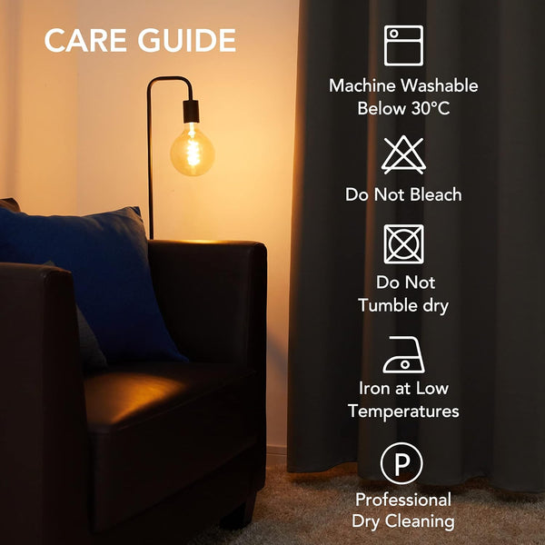 Deconovo Blackout Curtains Eyelet Super Soft Thermal Insulated Ring Top Blackout Curtains for Nursery 46 x 54 Drop Inch Dark Grey 2 Panels