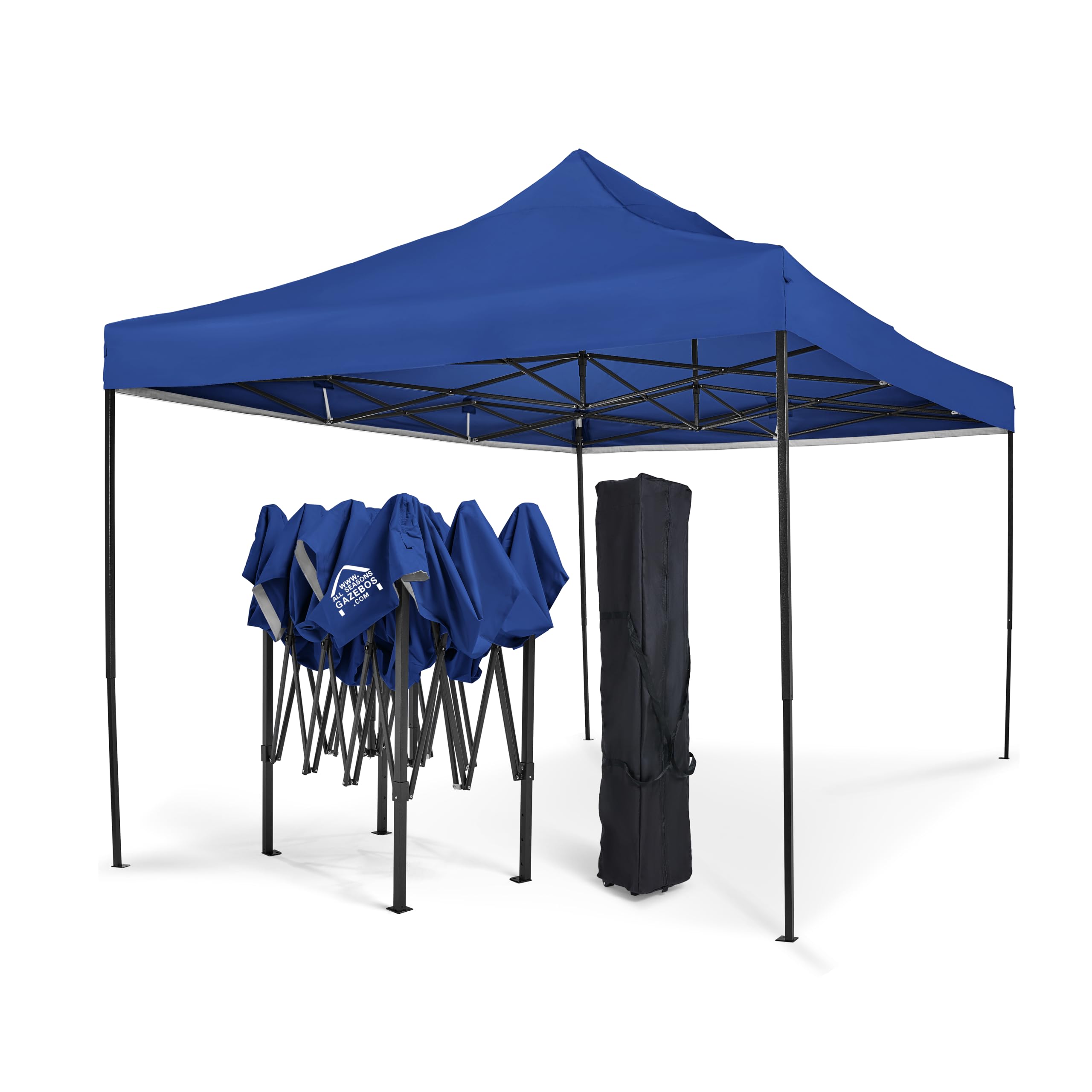 All Seasons Gazebos 3x4.5 Fully Waterproof Pop up Gazebo With Accessories - Metallic Grey