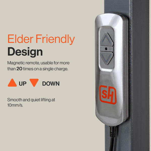 SuperHandy GoRise Electric Floor to Stand Lift – 227 kg Capacity, Standing Assistance, Portable, Adjustable, Ergonomic, Easy Storage, Patent Pending (TX (Transfer Lift))